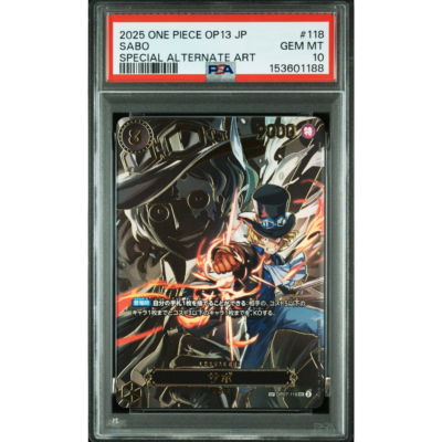 PSA 10 Sabo OP07-118 SP Special Alternate Art Japanese One Piece Card | DojoTCG India